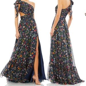 Mac duggal cutoff one shoulder gown - worn once!